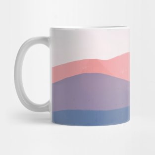 blue and pink mountain Mug